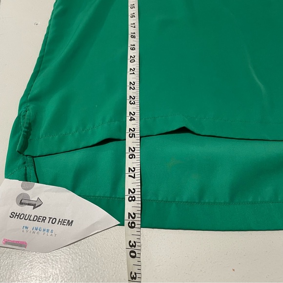 Original Penguin Kelly Green Silk Blouse Large - Picture 6 of 7